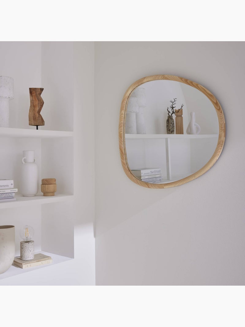 Miroir organique bois de sapin 75cm charlie Beige naturel - Kiabi