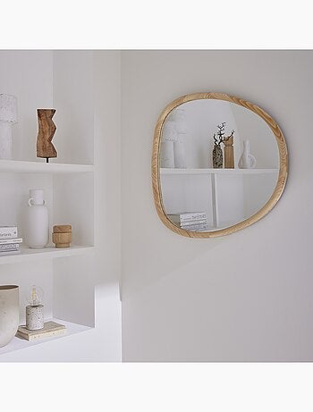 Miroir organique bois de sapin 75cm Charlie