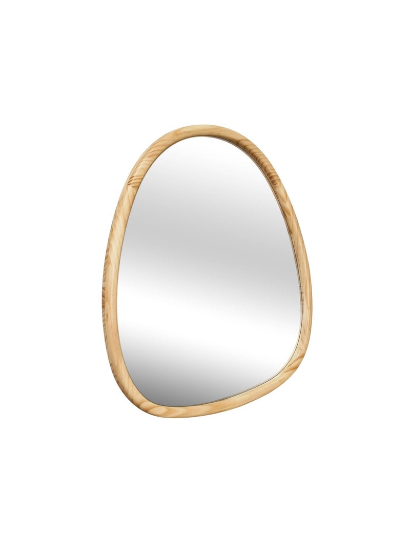 Miroir organique bois de sapin 75cm Charlie Marron clair - Kiabi