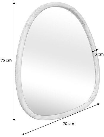 Miroir organique bois de sapin 75cm charlie