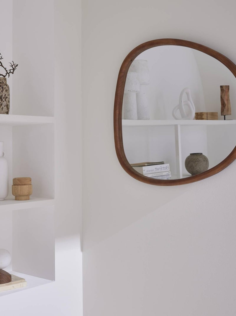 Miroir organique bois de sapin 75cm Charlie Marron foncé - Kiabi