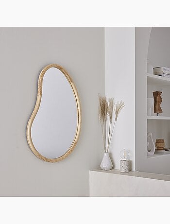Miroir organique bois de sapin 85cm jacob