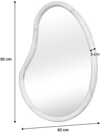 Miroir organique bois de sapin 85cm jacob