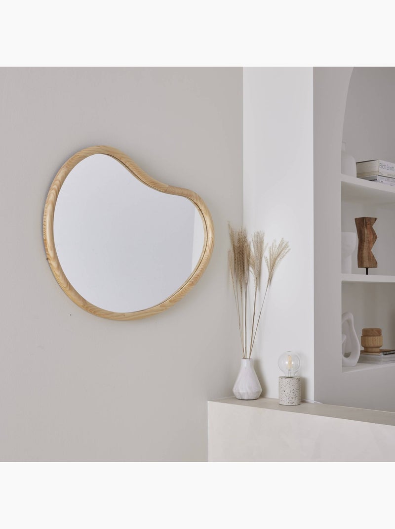 Miroir organique bois de sapin 85cm jacob Beige naturel - Kiabi