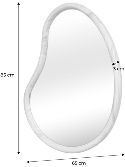Miroir organique bois de sapin 85cm jacob - Kiabi Miroir organique bois de sapin 85cm jacob - Kiabi