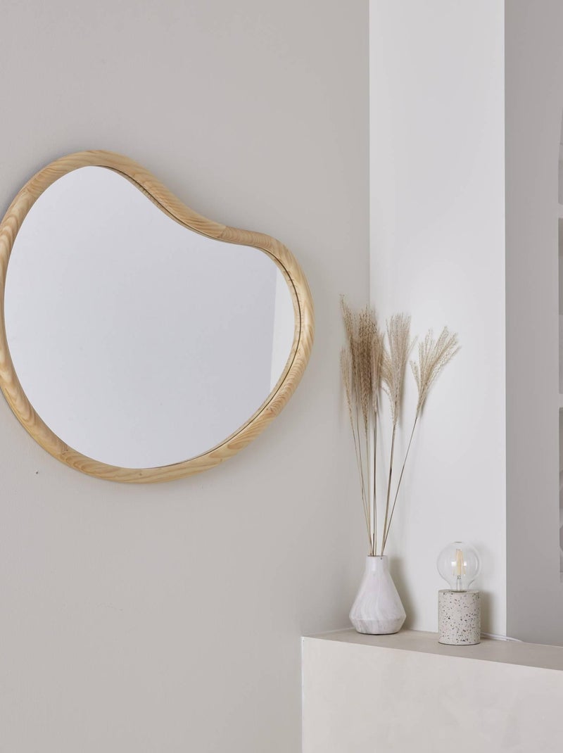 Miroir organique bois de sapin 85cm Jacob Marron clair - Kiabi