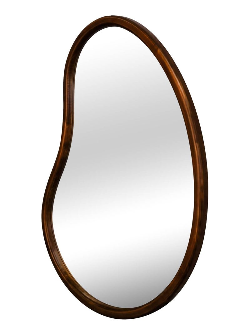 Miroir organique bois de sapin 85cm Jacob Marron foncé - Kiabi