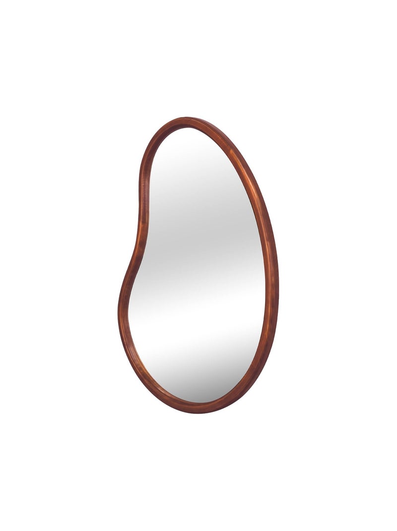 Miroir organique bois de sapin 85cm Jacob Marron foncé - Kiabi