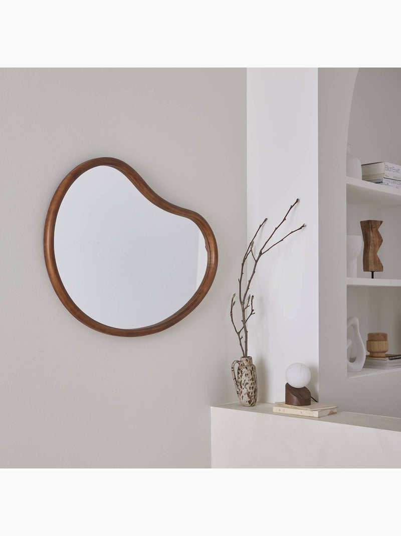 Miroir organique bois de sapin 85cm Jacob Marron foncé - Kiabi