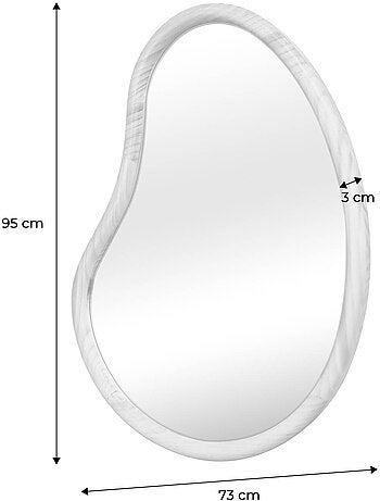 Miroir organique bois de sapin 95cm jacob