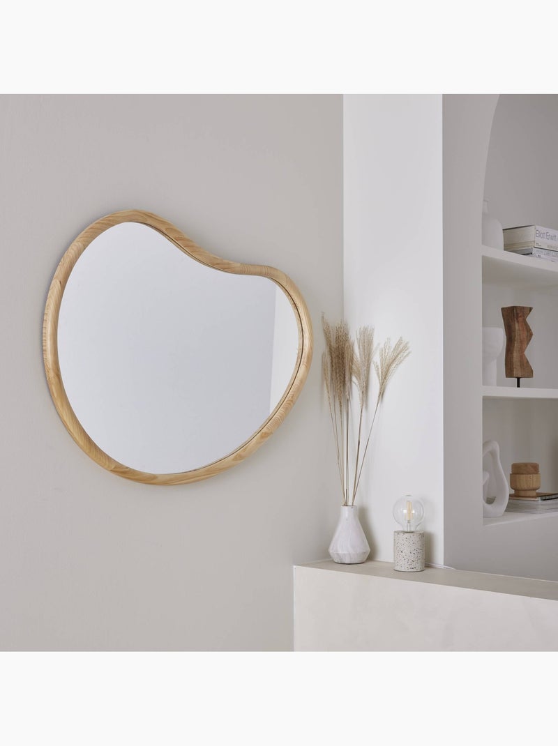 Miroir organique bois de sapin 95cm jacob Beige naturel - Kiabi