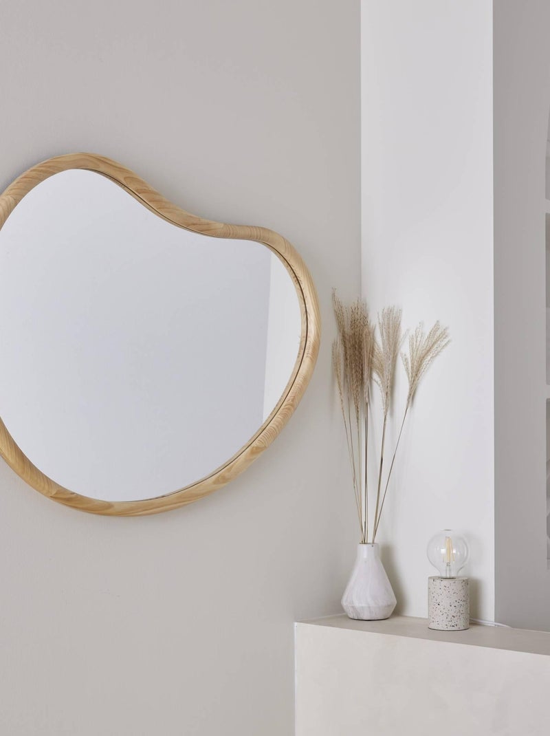 Miroir organique bois de sapin 95cm Jacob Marron clair - Kiabi