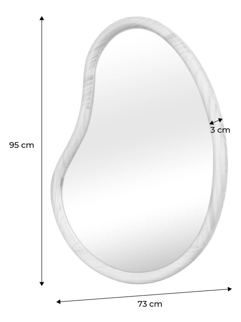 Miroir organique bois de sapin 95cm Jacob Marron clair - Kiabi