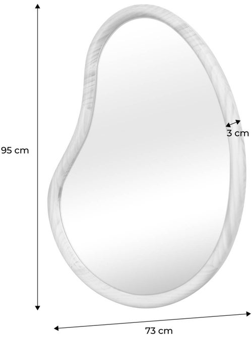 Miroir organique bois de sapin 95cm jacob - Kiabi Miroir organique bois de sapin 95cm jacob - Kiabi