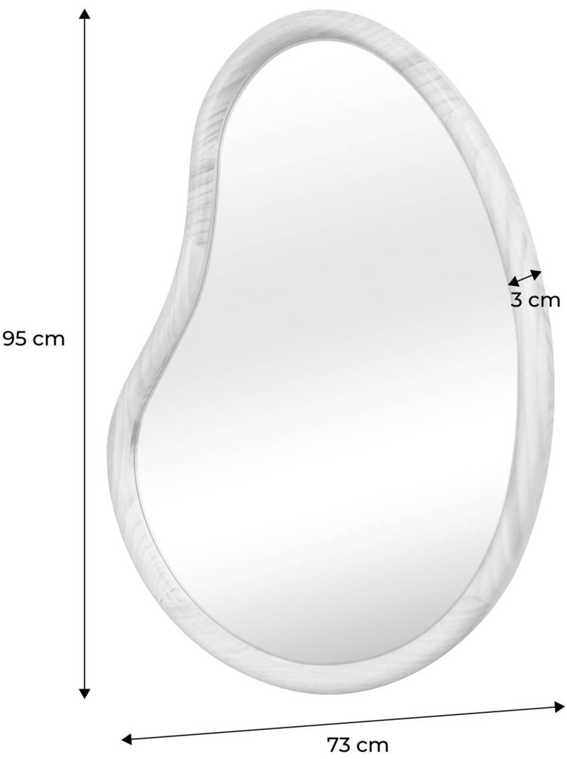 Miroir organique bois de sapin 95cm jacob Marron - Kiabi