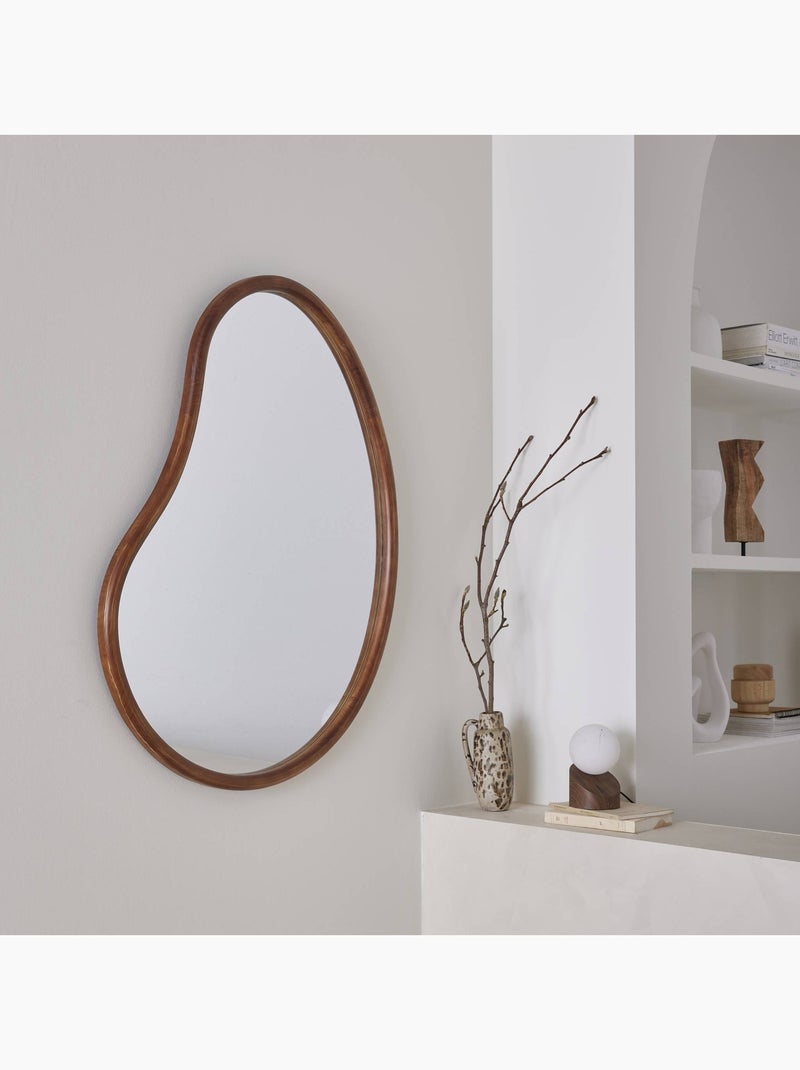 Miroir organique bois de sapin 95cm Jacob Marron foncé - Kiabi