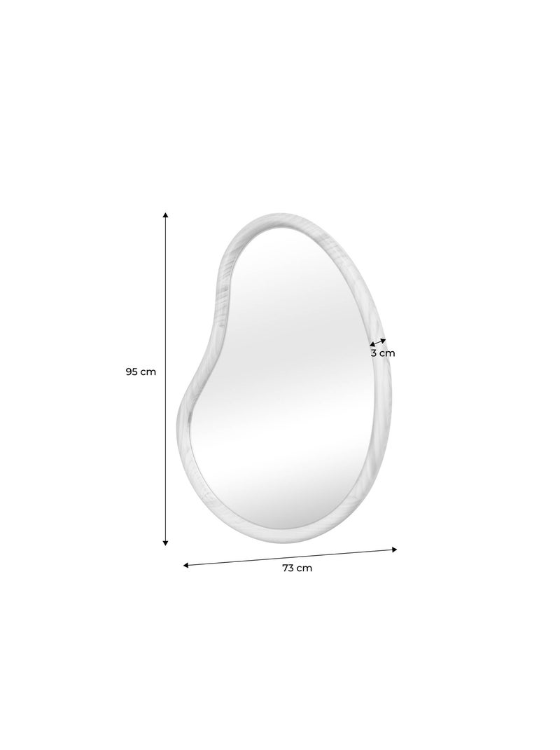 Miroir organique bois de sapin 95cm Jacob Marron foncé - Kiabi