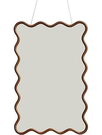 Miroir organique bois d'hévéa 92,5cm ruby
