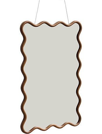 Miroir organique bois d'hévéa 92,5cm ruby