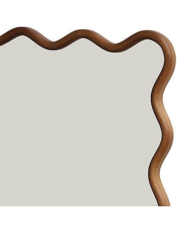 Miroir organique bois d'hévéa 92,5cm ruby