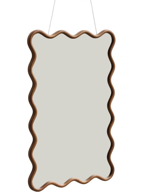 Miroir organique bois d'hévéa 92,5cm ruby - Kiabi Miroir organique bois d'hévéa 92,5cm ruby - Kiabi