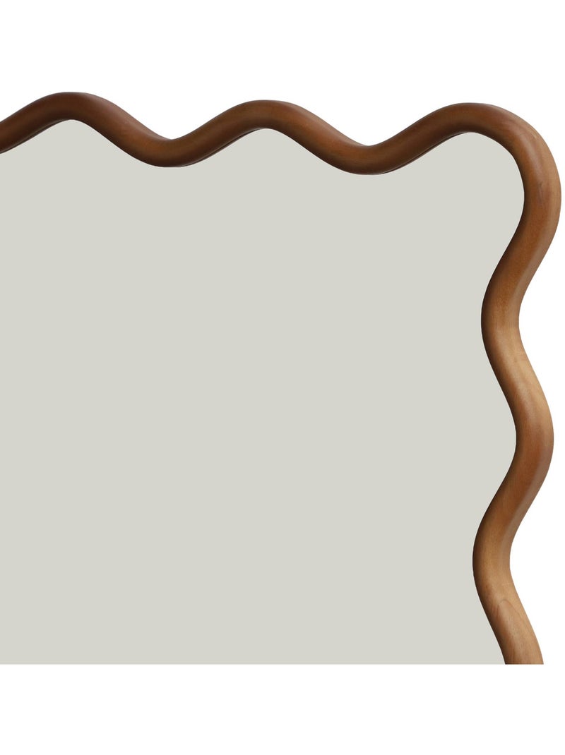 Miroir organique bois d'hévéa 92,5cm ruby Marron foncé - Kiabi