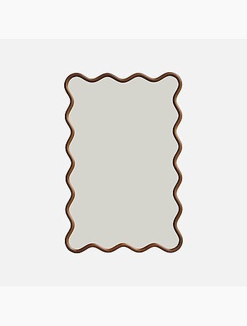 Miroir organique bois d'hévéa 92,5cm ruby