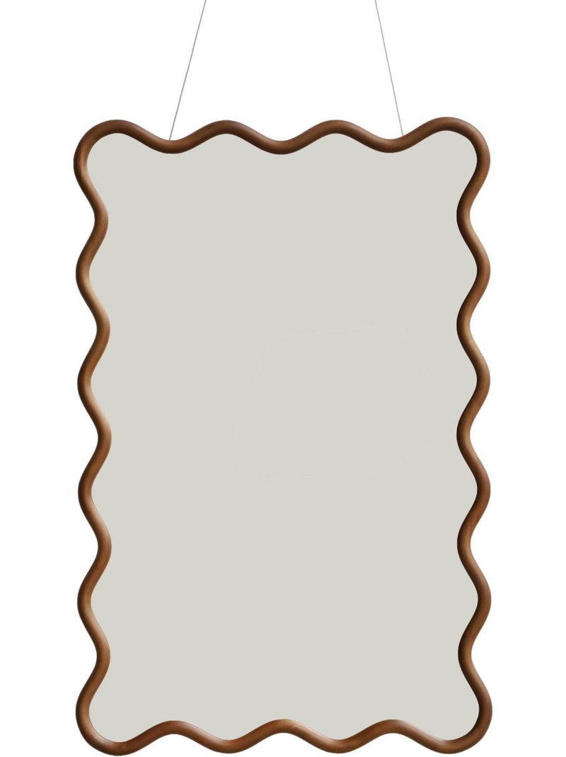 Miroir organique bois d'hévéa 92,5cm ruby Marron - Kiabi