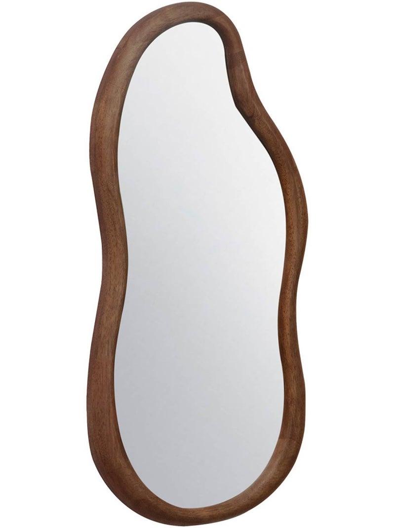Miroir organique bois d'hévéa austin Marron - Kiabi