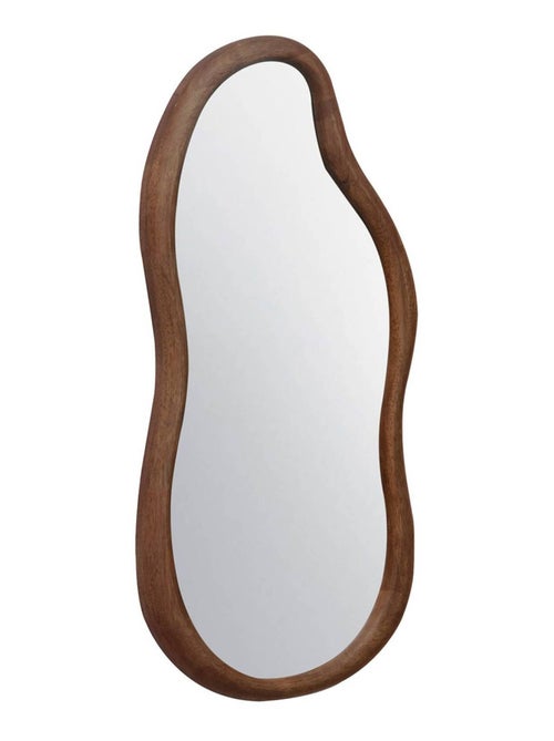 Miroir organique bois d'hévéa Austin - Kiabi