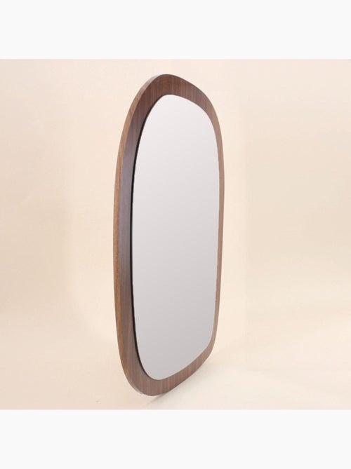 Miroir organique contour bois 45x65cm - Kiabi