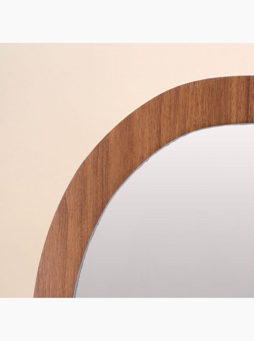 Miroir organique contour bois 45x65cm - Kiabi