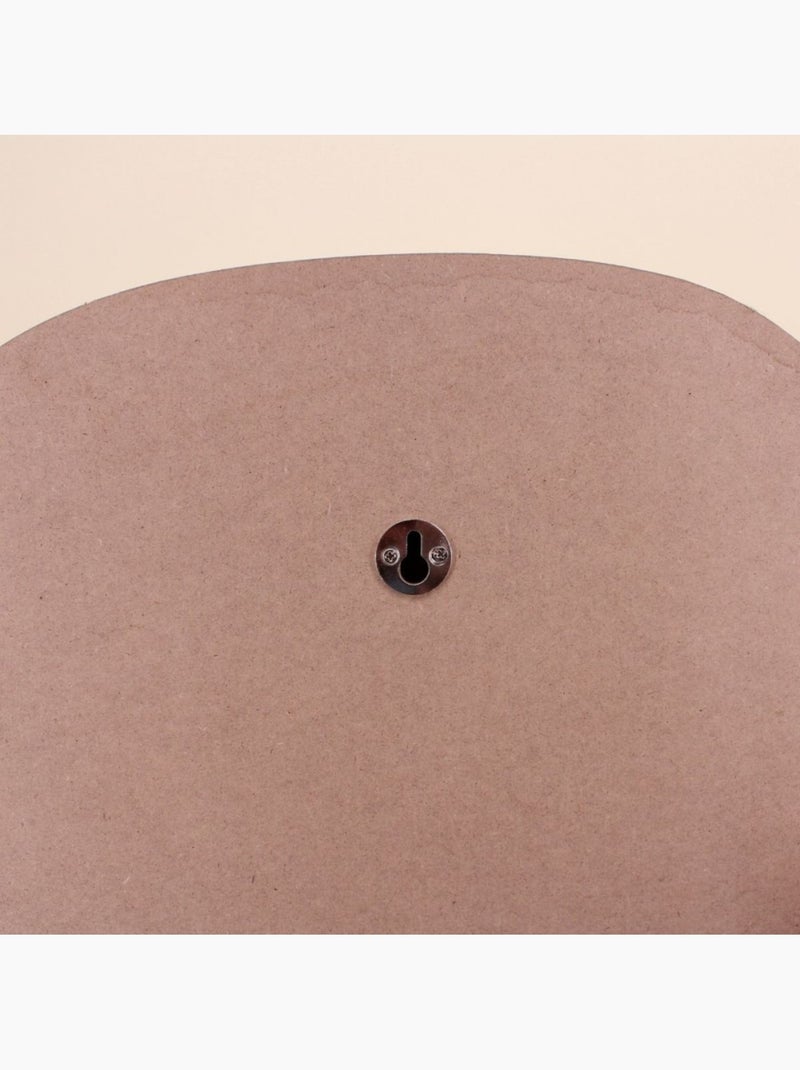 Miroir organique contour bois 45x65cm Beige - Kiabi