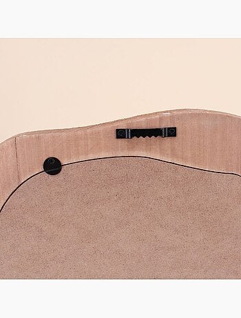 Miroir organique contour bois 50x30cm