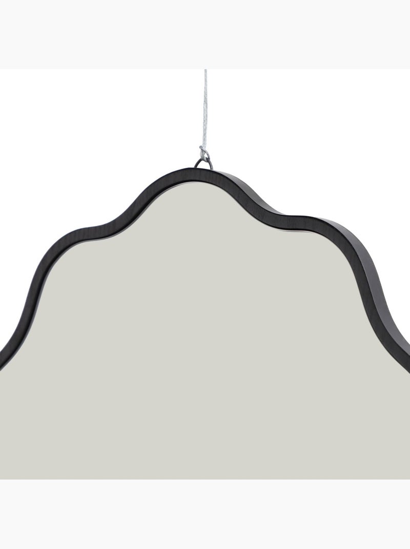 Miroir organique décor bois 90cm bruno Noir - Kiabi