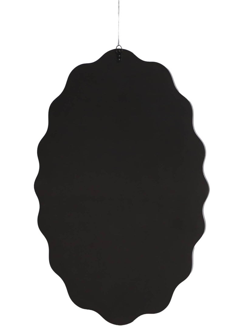 Miroir organique décor bois 90cm bruno Noir - Kiabi