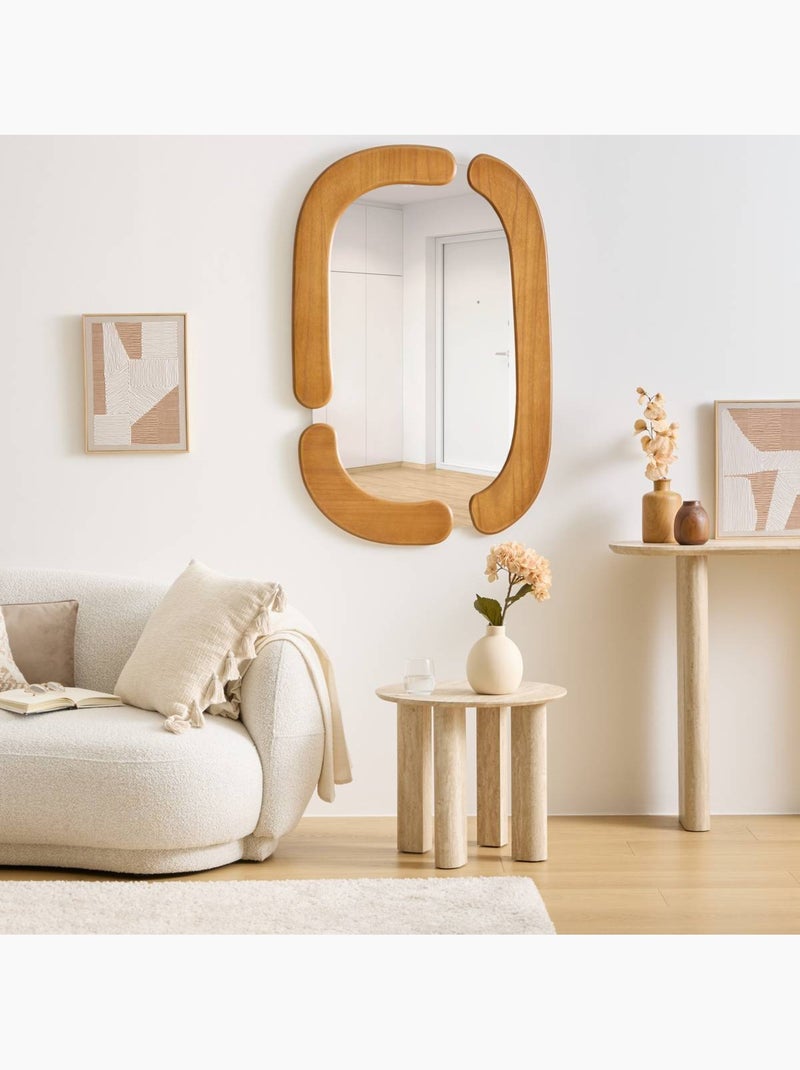 Miroir organique en bois 114cm ANTOINE Marron - Kiabi