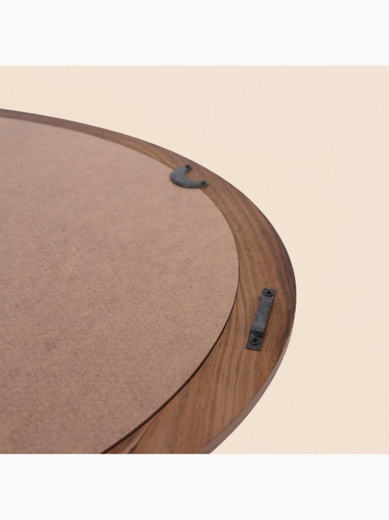 Miroir organique en bois 44x48 cm Marron - Kiabi