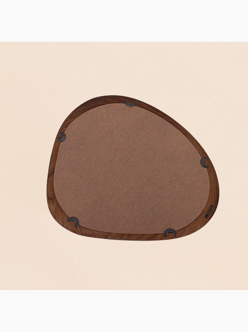 Miroir organique en bois 44x48 cm Marron - Kiabi