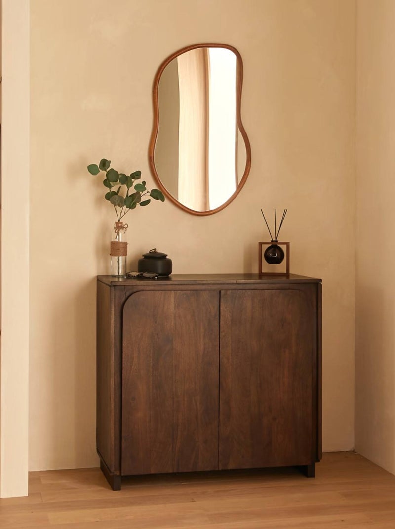Miroir organique en bois LIVIA Beige - Kiabi