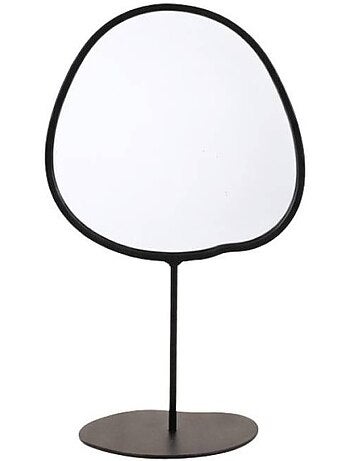 Miroir organique en métal sur pied 25cm