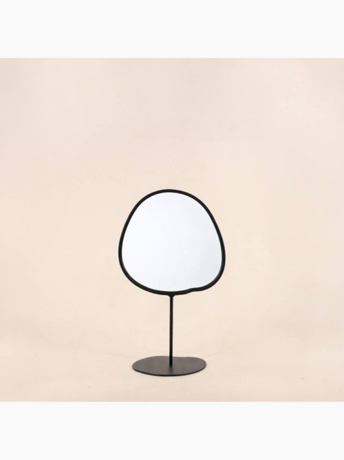Miroir organique en métal sur pied 25cm - Kiabi