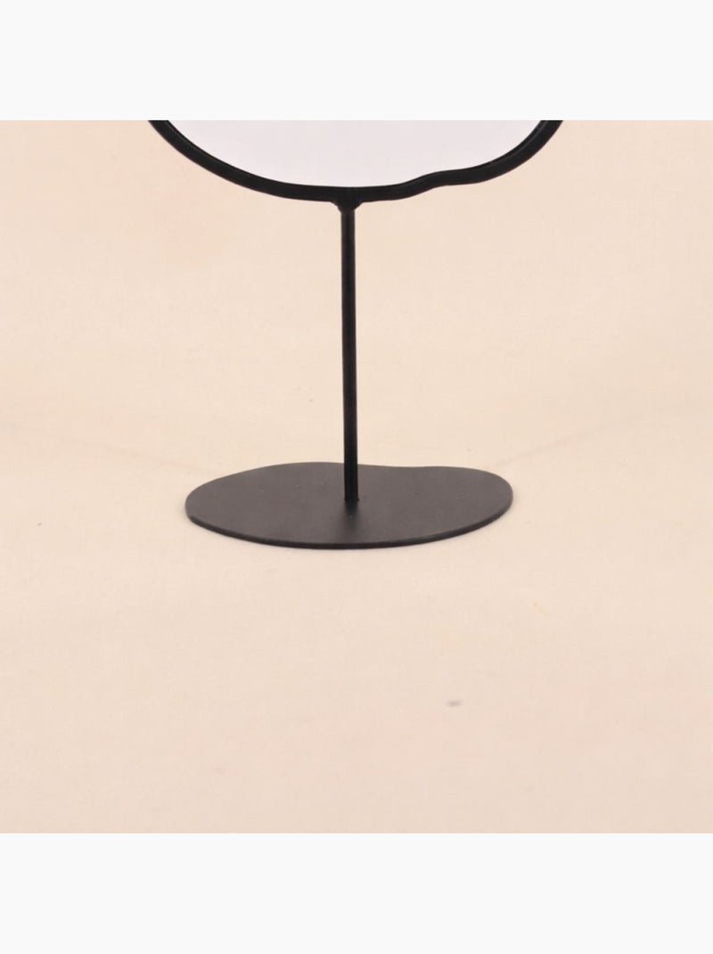 Miroir organique en métal sur pied 25cm Noir - Kiabi