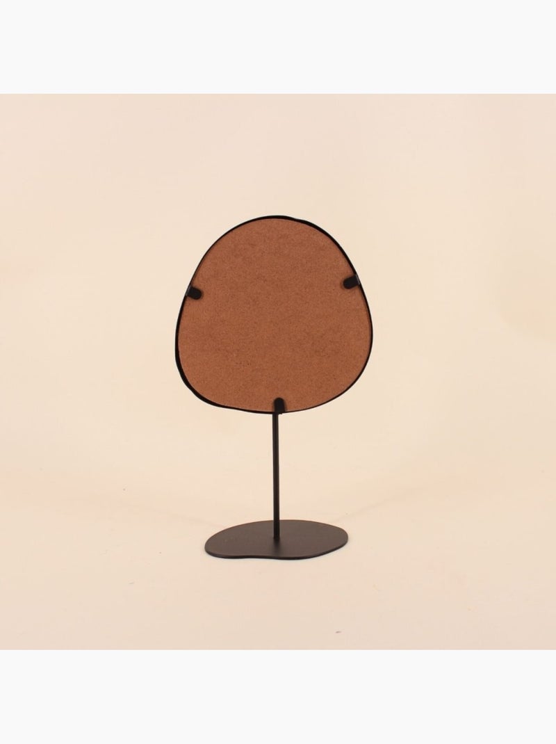 Miroir organique en métal sur pied 25cm Noir - Kiabi