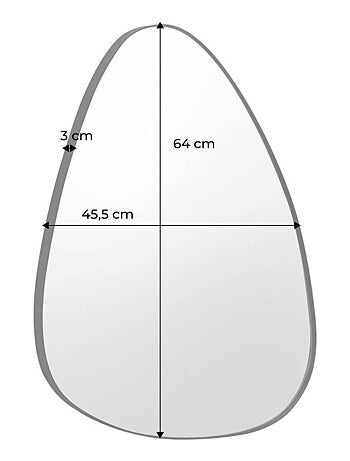 Miroir organique métal 64cm Harvey