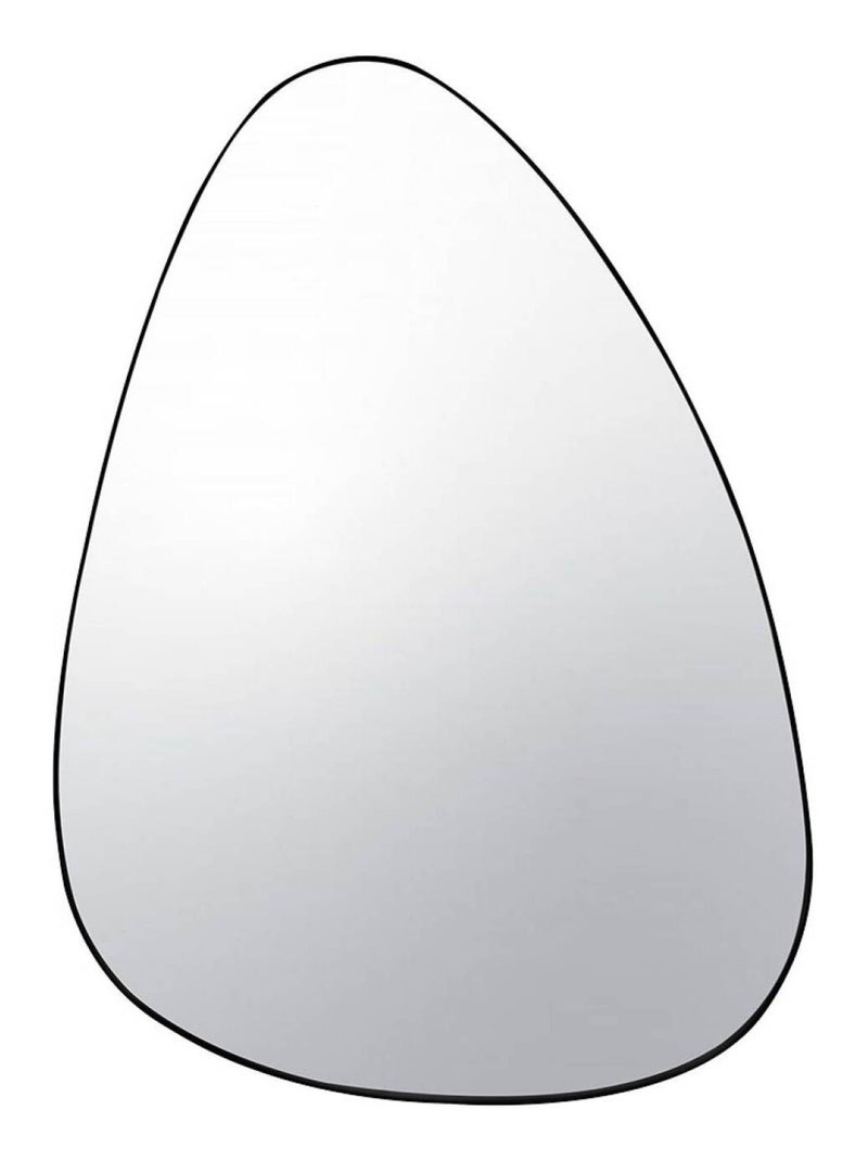 Miroir organique métal 64cm Harvey Noir - Kiabi