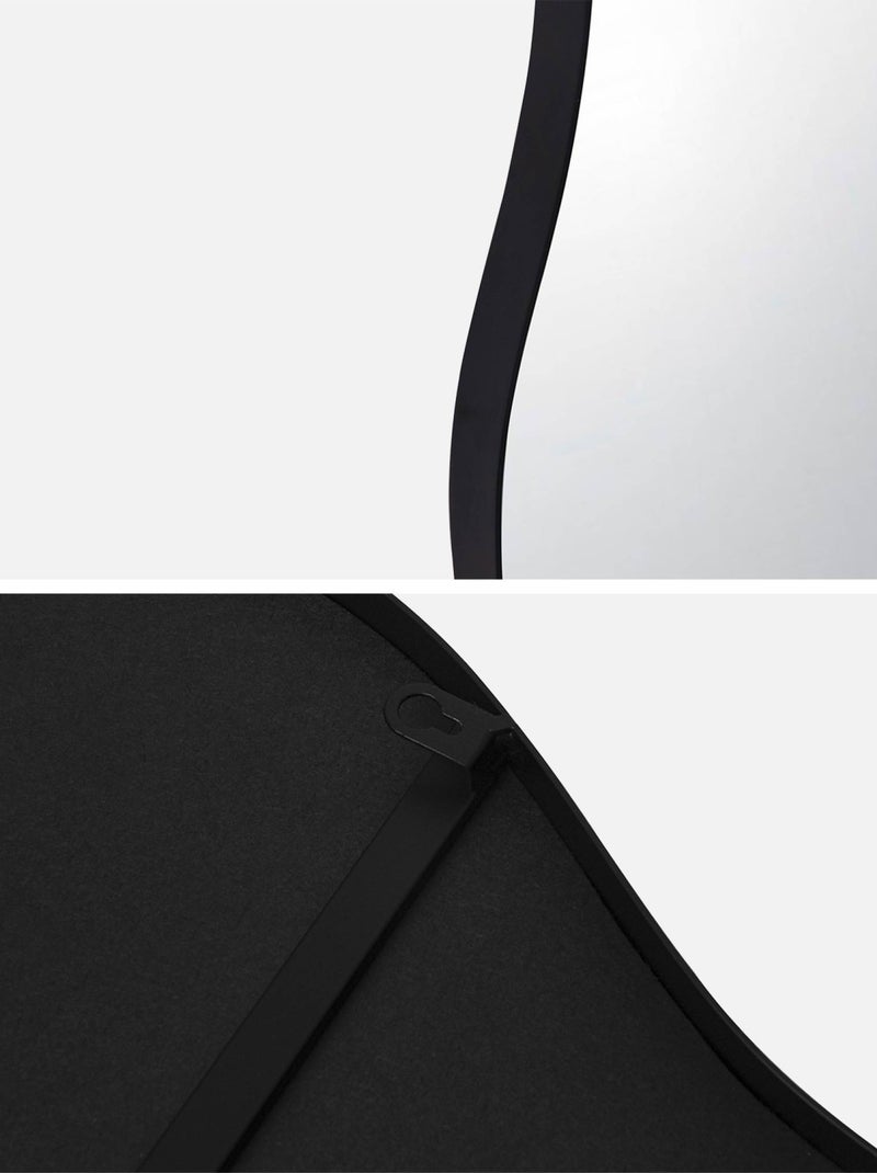 Miroir organique métal 70cm Harlow Noir - Kiabi