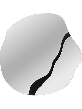 Miroir organique motif bois 74,5cm vano