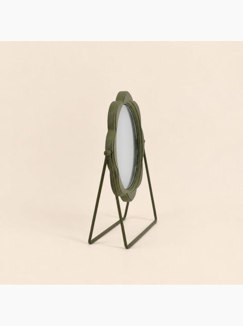 Miroir orientable rond ondulé vert 28cm - Kiabi