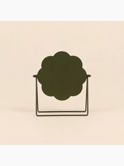 Miroir orientable rond ondulé vert 28cm - Kiabi